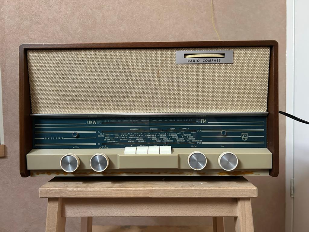 Philips B3X32A buizenradio 1963, Audio, Tv en Foto, Radio's, Ophalen, Gebruikt, Radio