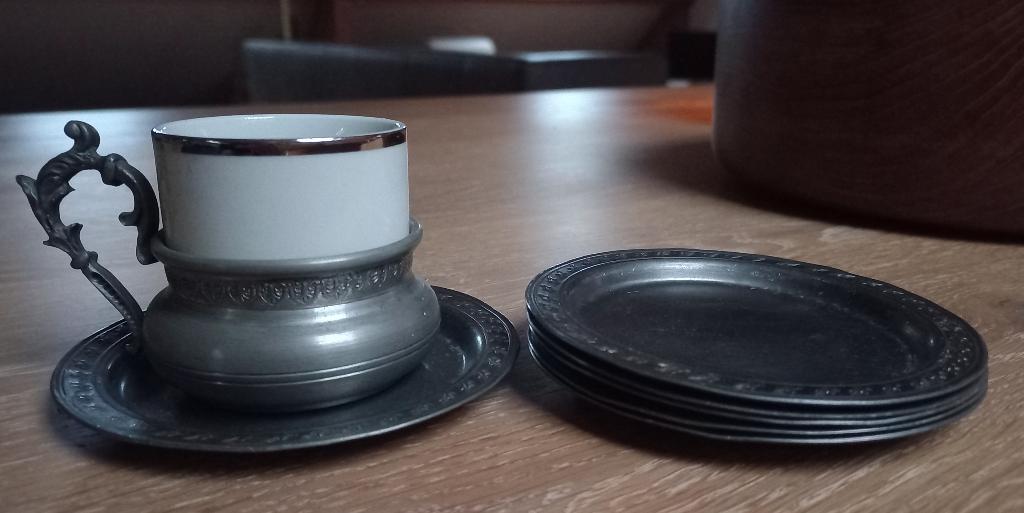 Weidmann porseleinen espresso set tin @DOC61, Ophalen of Verzenden