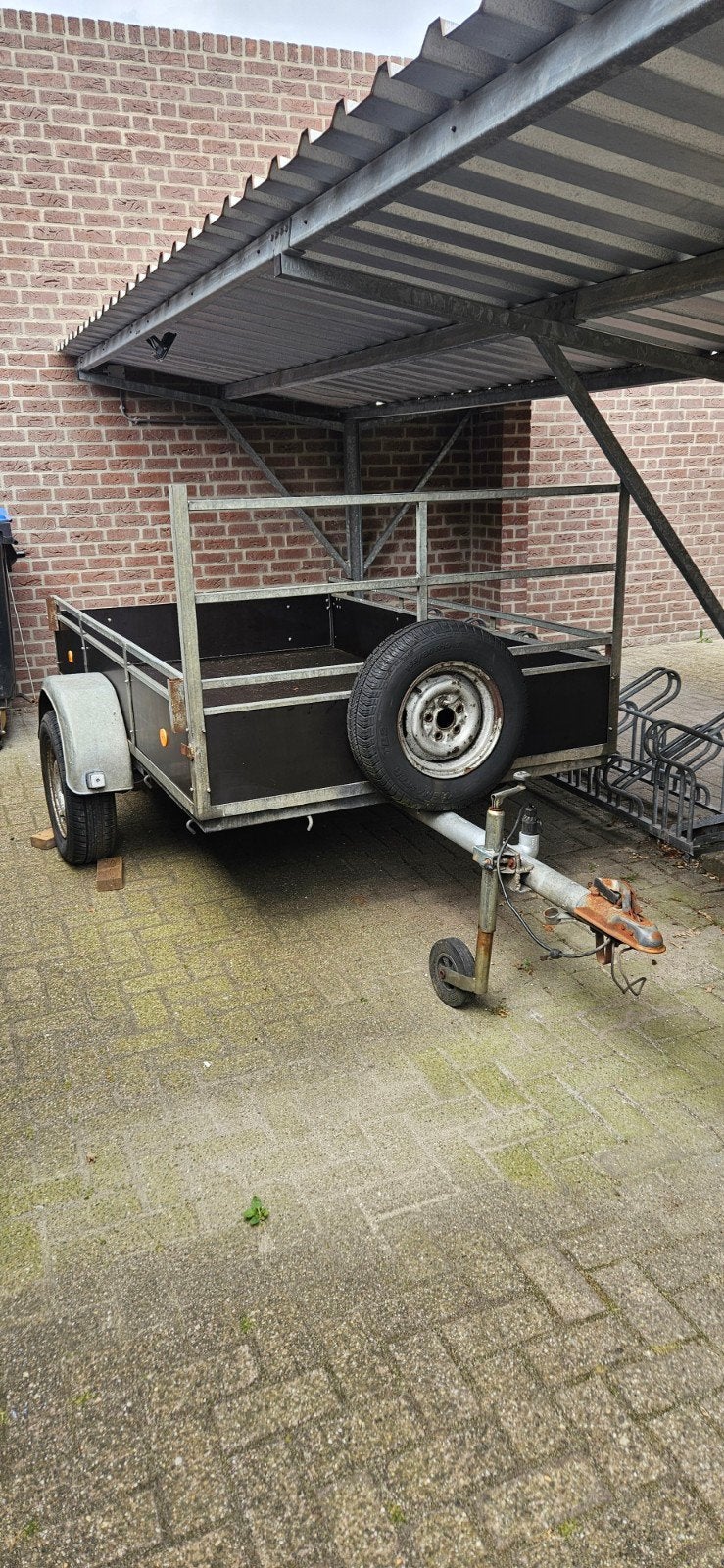 Stevige aanhanger met reservewiel, Ophalen, Gebruikt