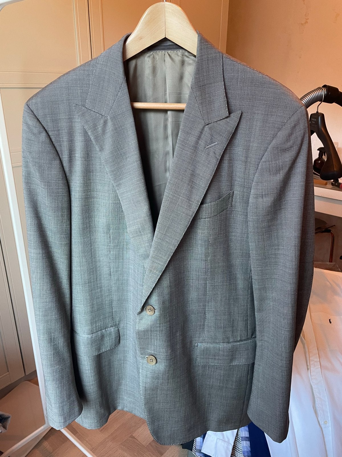 Ermenegildo Zegna colbert blazer pak jasje maat 54R grijs, Ophalen of Verzenden, Zo goed als nieuw, Overige maten, Grijs