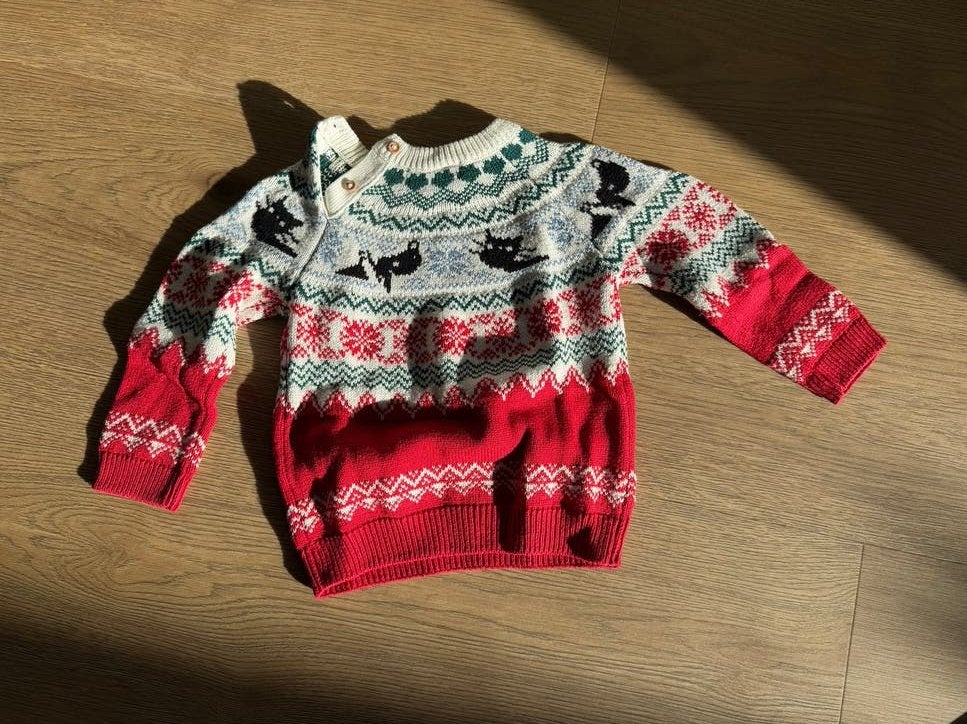 Feestelijke Kersttrui voor baby's - Maat 86, Ophalen of Verzenden, Zo goed als nieuw, Jongen of Meisje