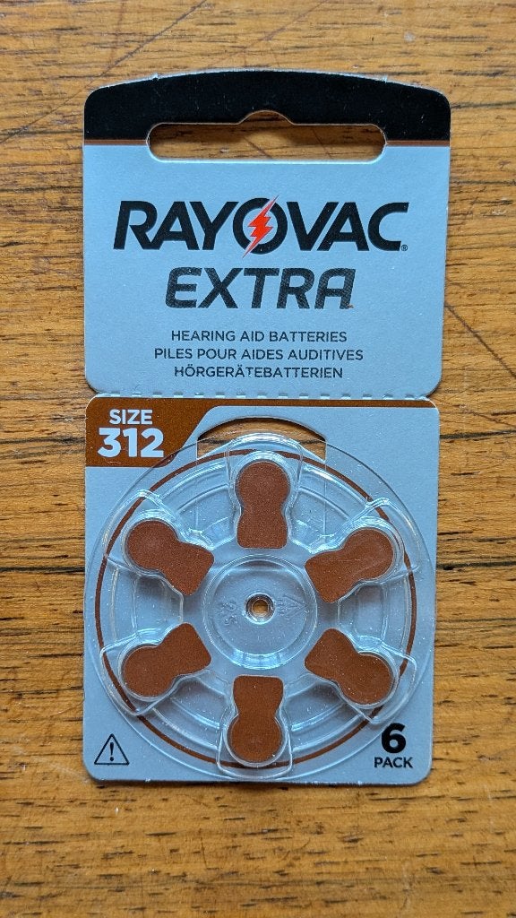 Rayovac Extra Gehoorapparaat Batterijen - Maat 312 (PR41), Ophalen of Verzenden, Nieuw