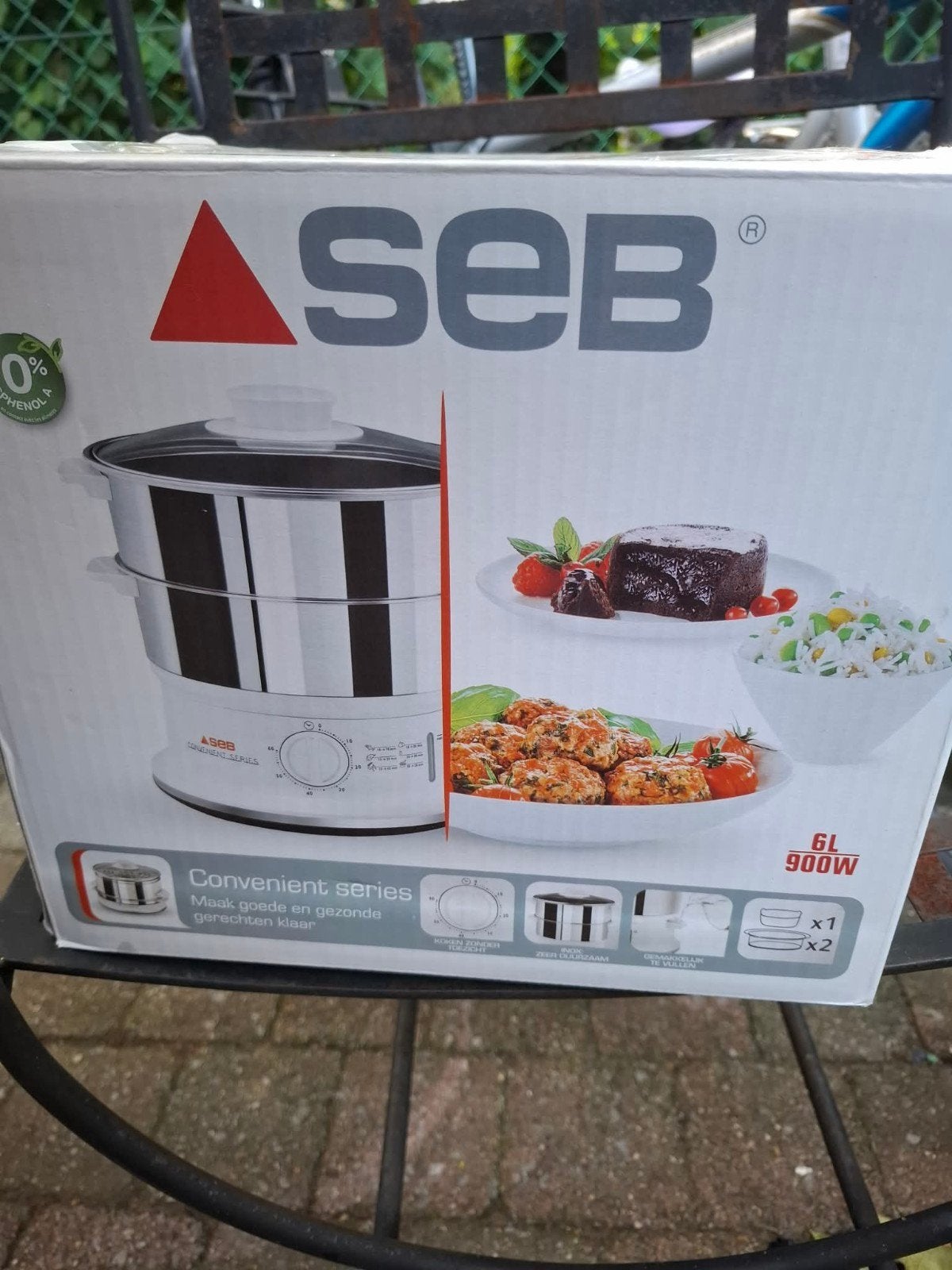 Nieuwe SEB Stoomkoker - 6L, 900W, RVS, Ophalen of Verzenden, Nieuw, Kledingstomer