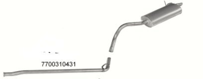 UITLAAT KANGOO/KUBISTAR 1 1.2 mont.set, Auto diversen, Overige Auto diversen, Verzenden