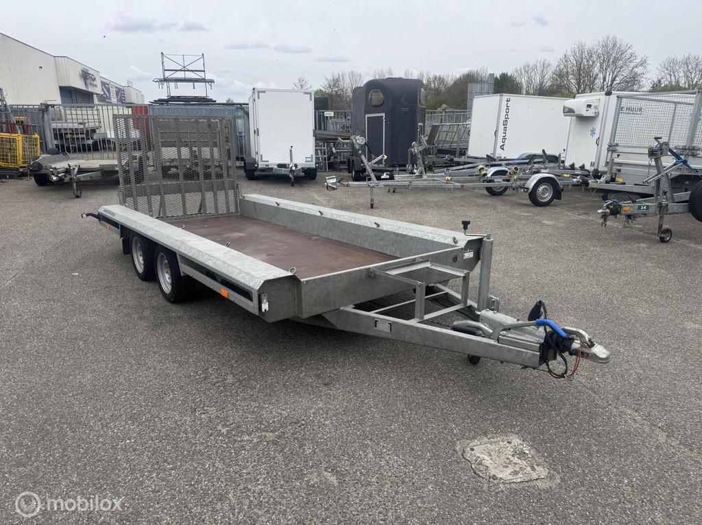 Machinetransporter 400x150 2700kg oprijklep, Gebruikt