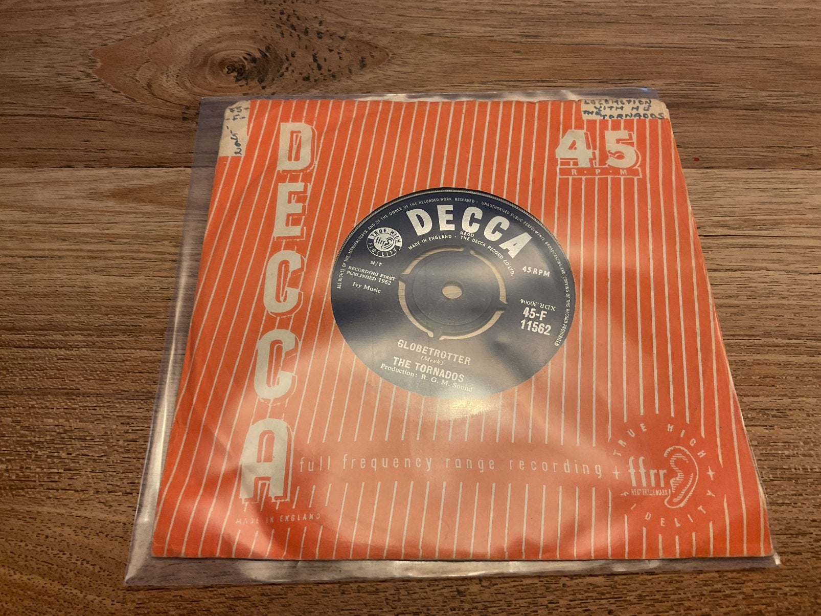 The Tornados, Globetrotter, Cd's en Dvd's, Vinyl Singles, Ophalen of Verzenden, Zo goed als nieuw, Pop
