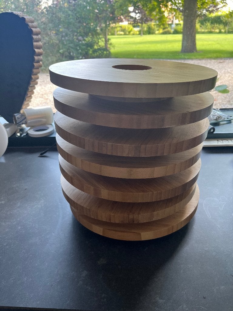 8x houten serveerplanken - draaibaar plateau, Huis en Inrichting, Keuken | Keukenbenodigdheden, Ophalen, Hout, Snij-/serveerplank