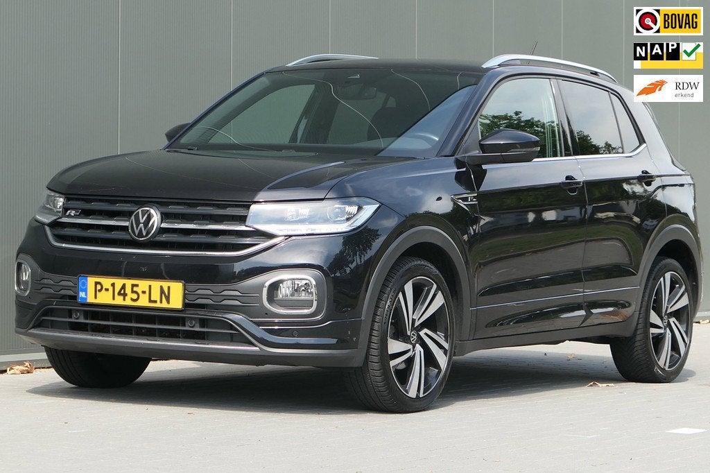 Volkswagen T-Cross 1.0 TSI R-Line Adaptieve Cruise Control S, Auto's, Volkswagen, T-Cross, Gebruikt, Euro 6, Zwart