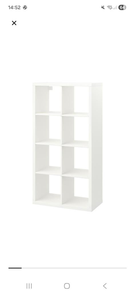 Witte Kallax kast met 8 vakken - Zo goed als nieuw, Huis en Inrichting, Kasten | Boekenkasten, Ophalen, 100 tot 150 cm, 50 tot 100 cm