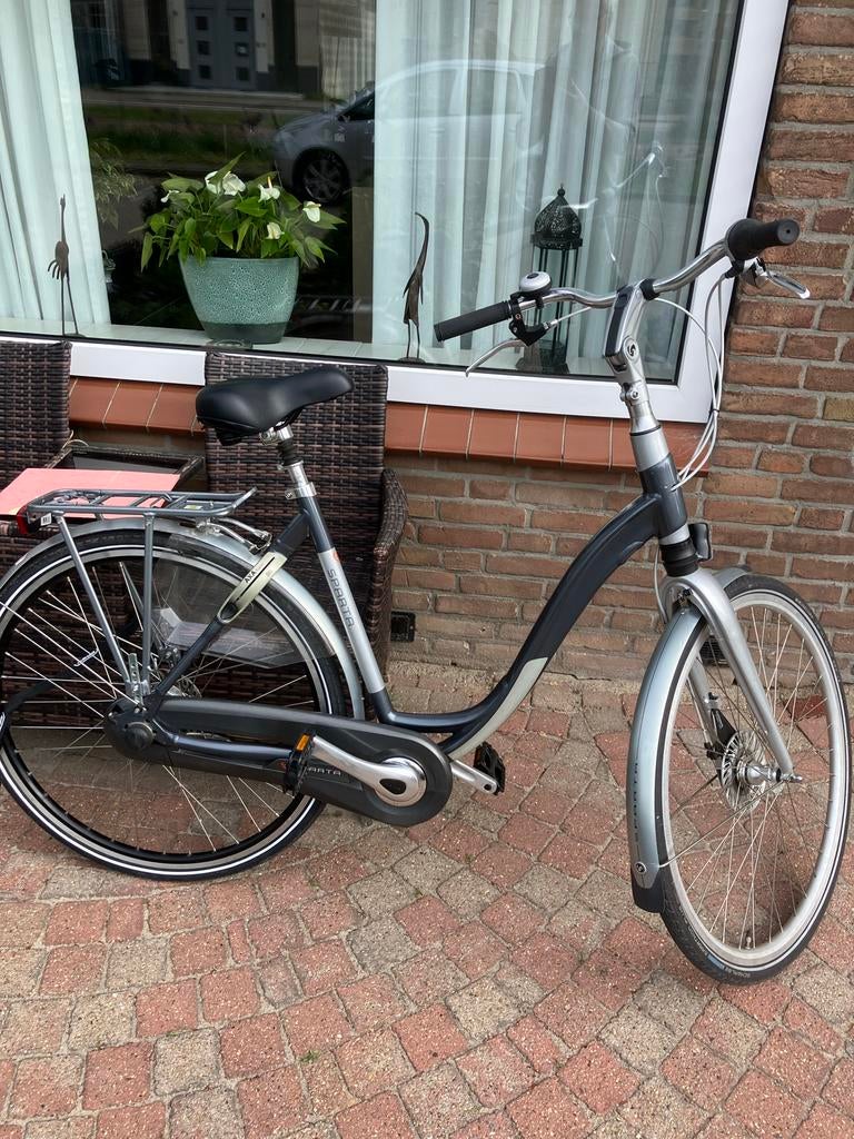 Sparta fiets met lage instap en versnellingen, Ophalen, Sparta, Trommelrem, 53 tot 56 cm