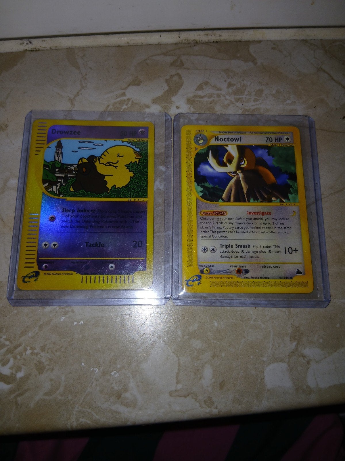Pokémon kaarten: Noctowl en Drowzee (2002), Ophalen of Verzenden, Zo goed als nieuw, Losse kaart