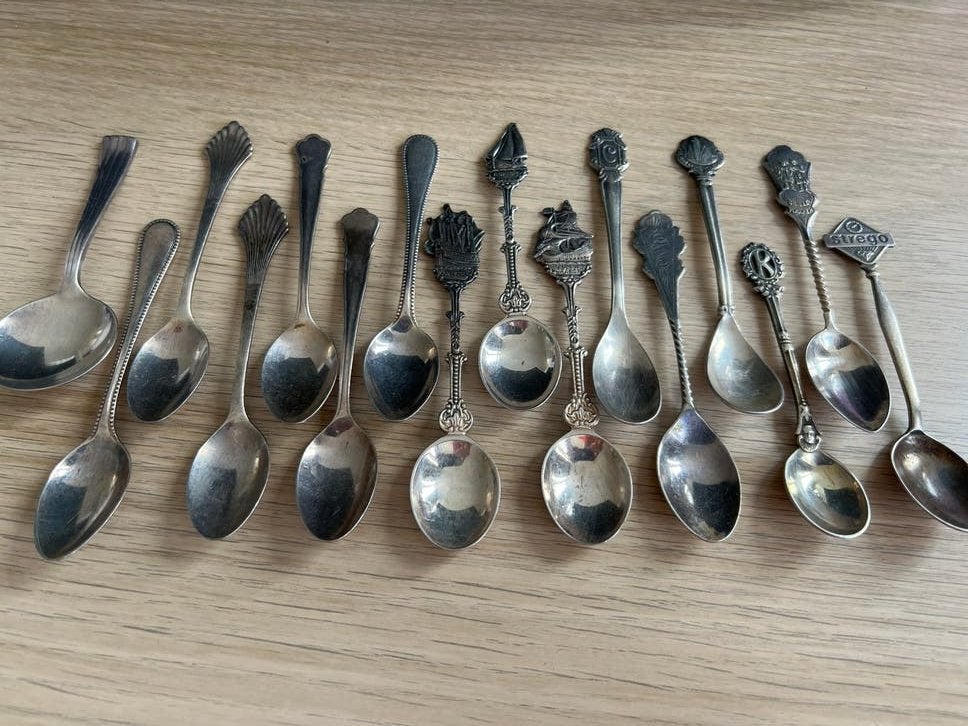 Lot van 16 theelepeltjes, Ophalen of Verzenden