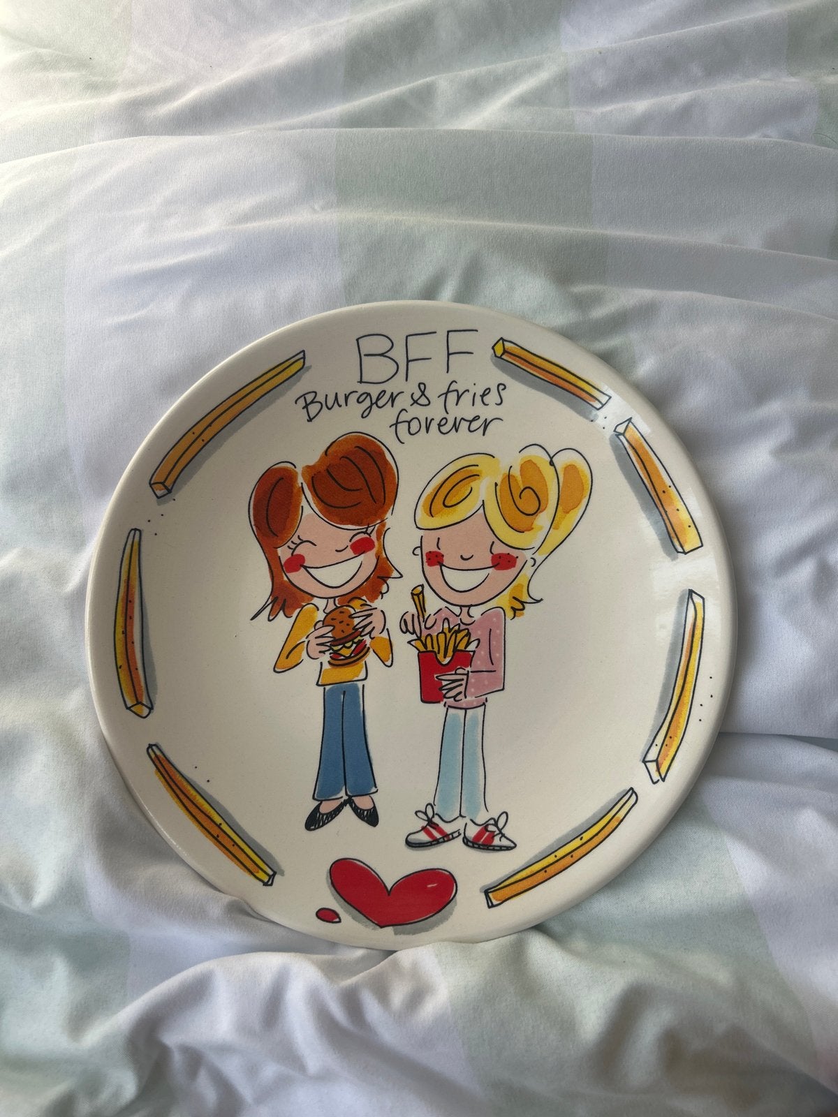 Blond Amsterdam BFF Burger & Fries Forever Bord, Huis en Inrichting, Keuken | Servies, Ophalen of Verzenden, Zo goed als nieuw