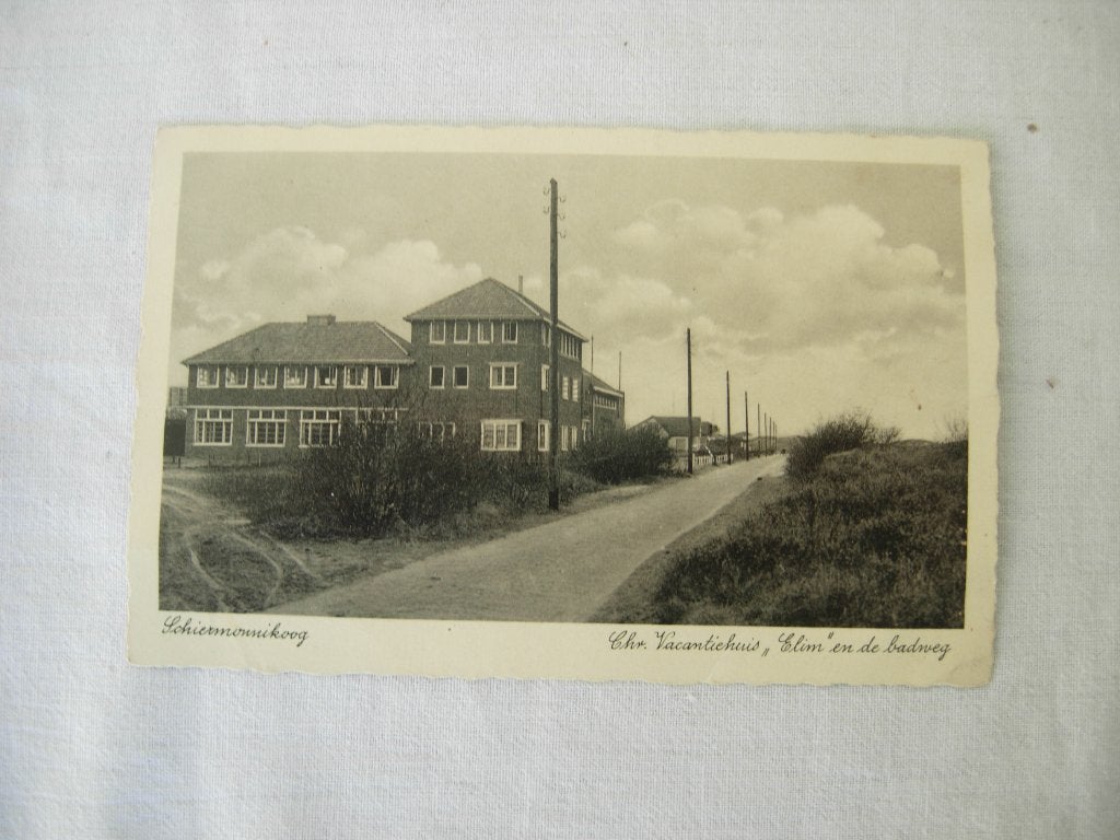 Ansichtkaart Schiermonnikoog Elim Badweg, Verzenden, 1920 tot 1940, Gelopen, Waddeneilanden