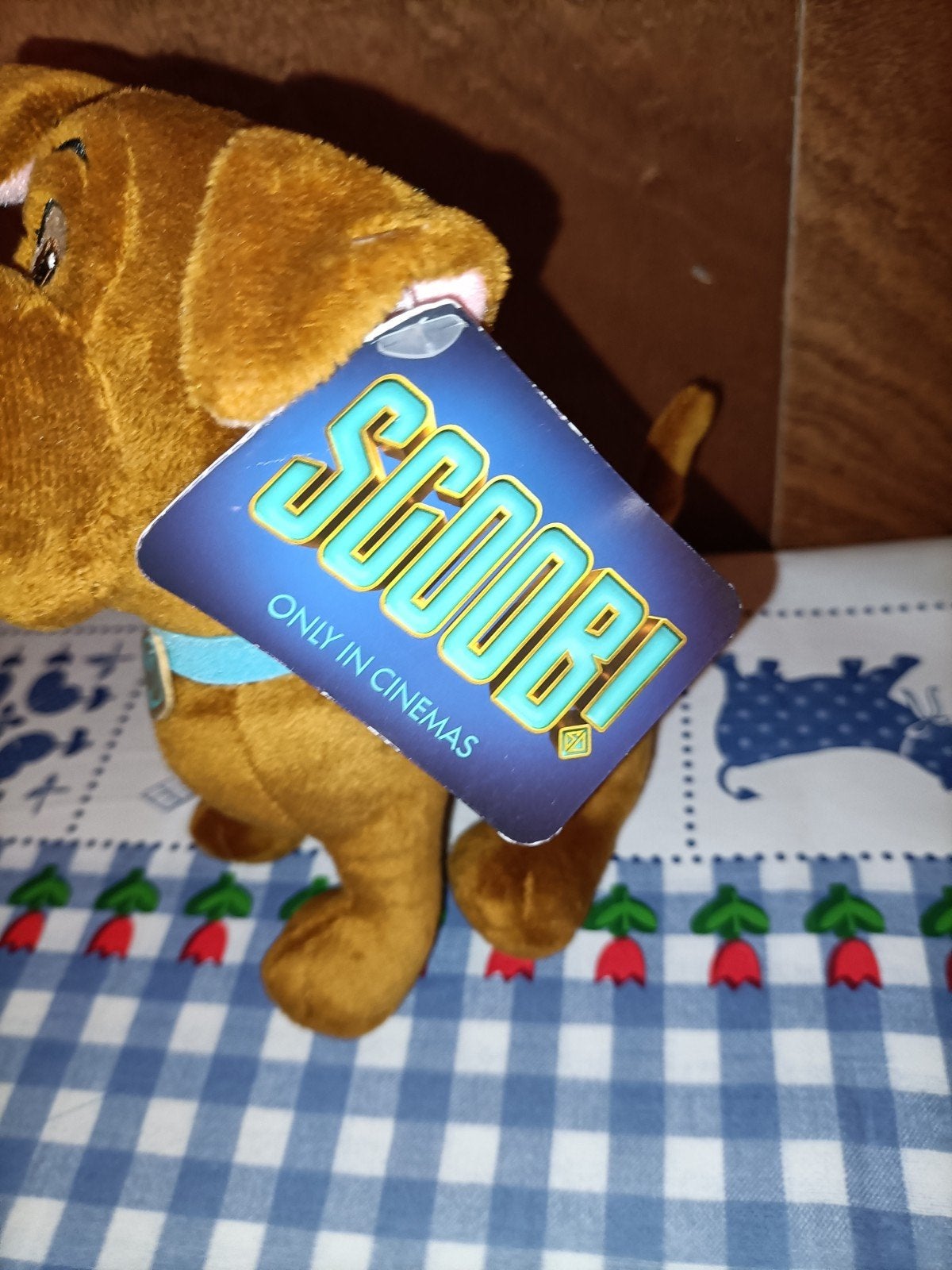 Scooby Doo knuffel met kaartje 20 cm groot, Ophalen of Verzenden, Zo goed als nieuw, Overige typen