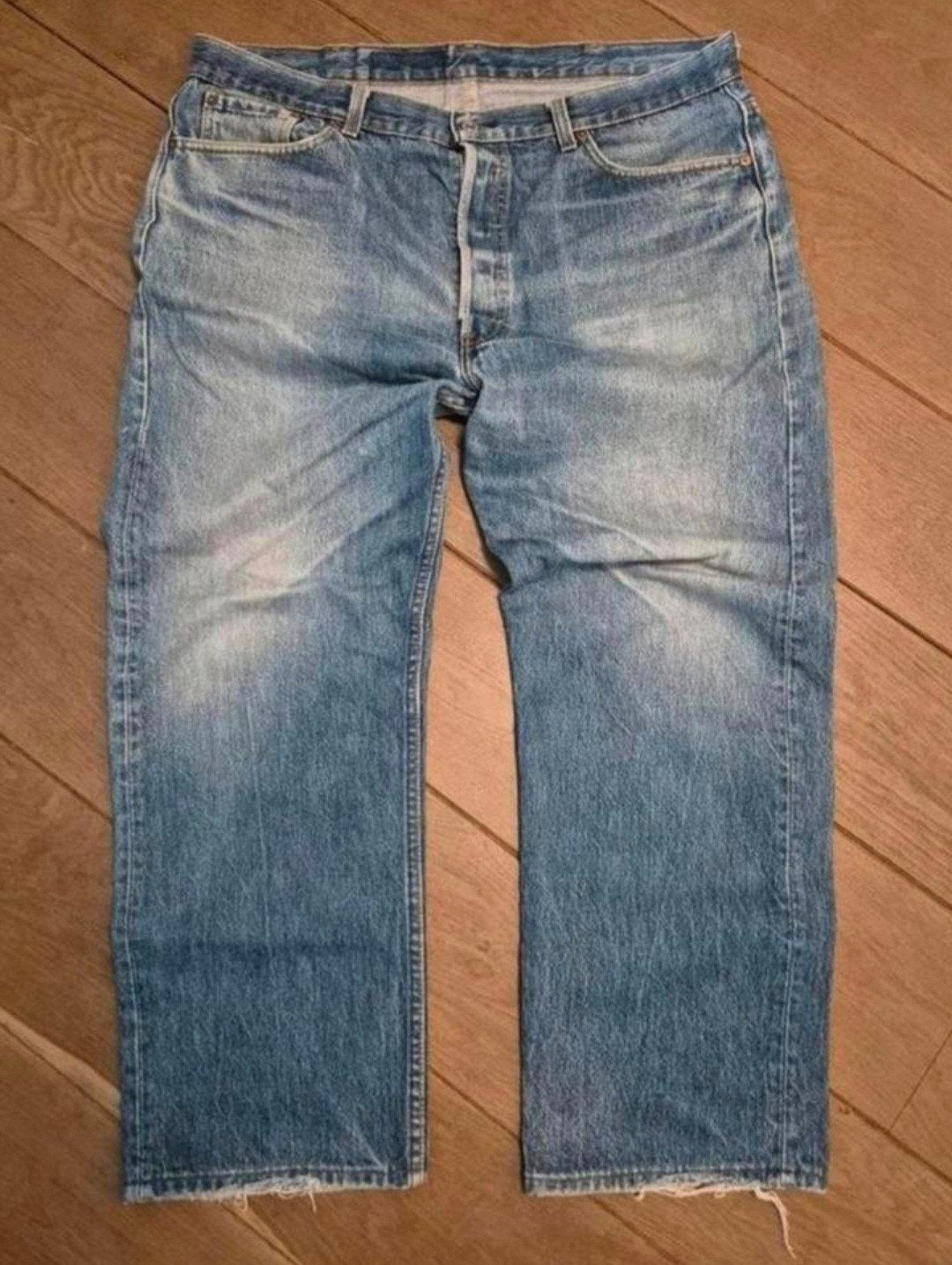 Levis 501 denim jeans maat 40x34, Ophalen of Verzenden, Zo goed als nieuw, Blauw, W36 - W38 (confectie 52/54)