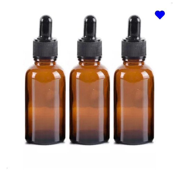 Set van 3 Bruine Glazen Flesjes met Pipet - 30ml, Ophalen of Verzenden, Nieuw, Bruin, Glas