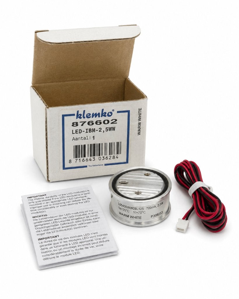 Klemko 876602 LED-IBM-2,5WW LED Module 2,5W 700mA Warm Wit, Overige merken, ., Overige typen, Nieuw