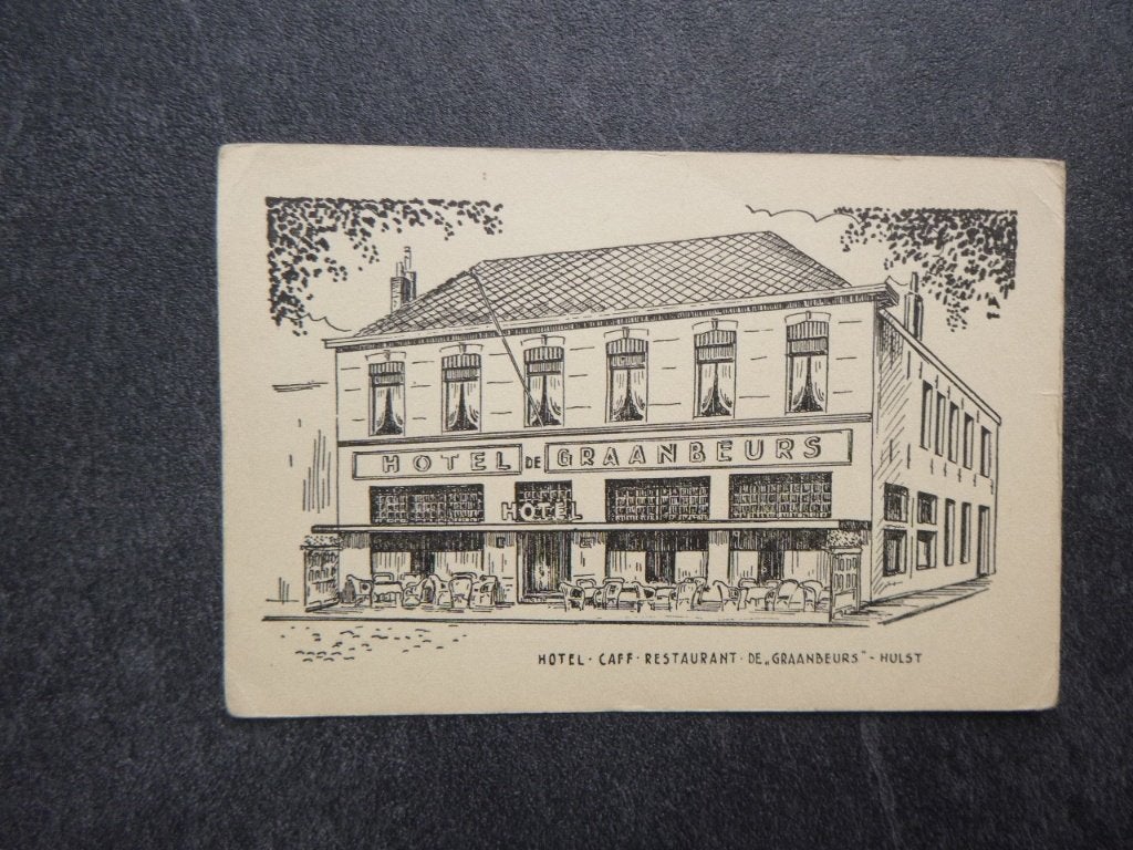 Hulst, hotel restaurant De Graanbeurs  / kunst, Ophalen of Verzenden, 1980 tot heden, Ongelopen, Utrecht