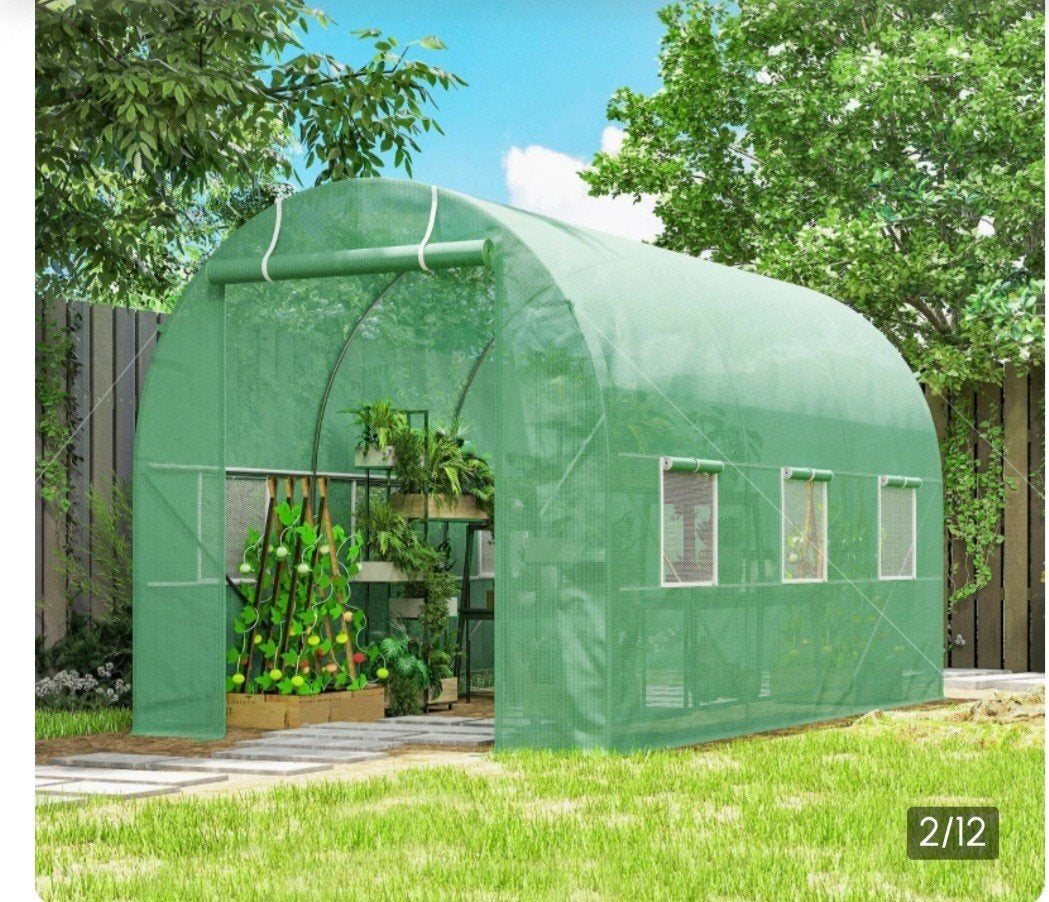 Outsunny Kas met Folie, nieuw in de doos!, Ophalen, Folie, Aluminium, Kweekkas