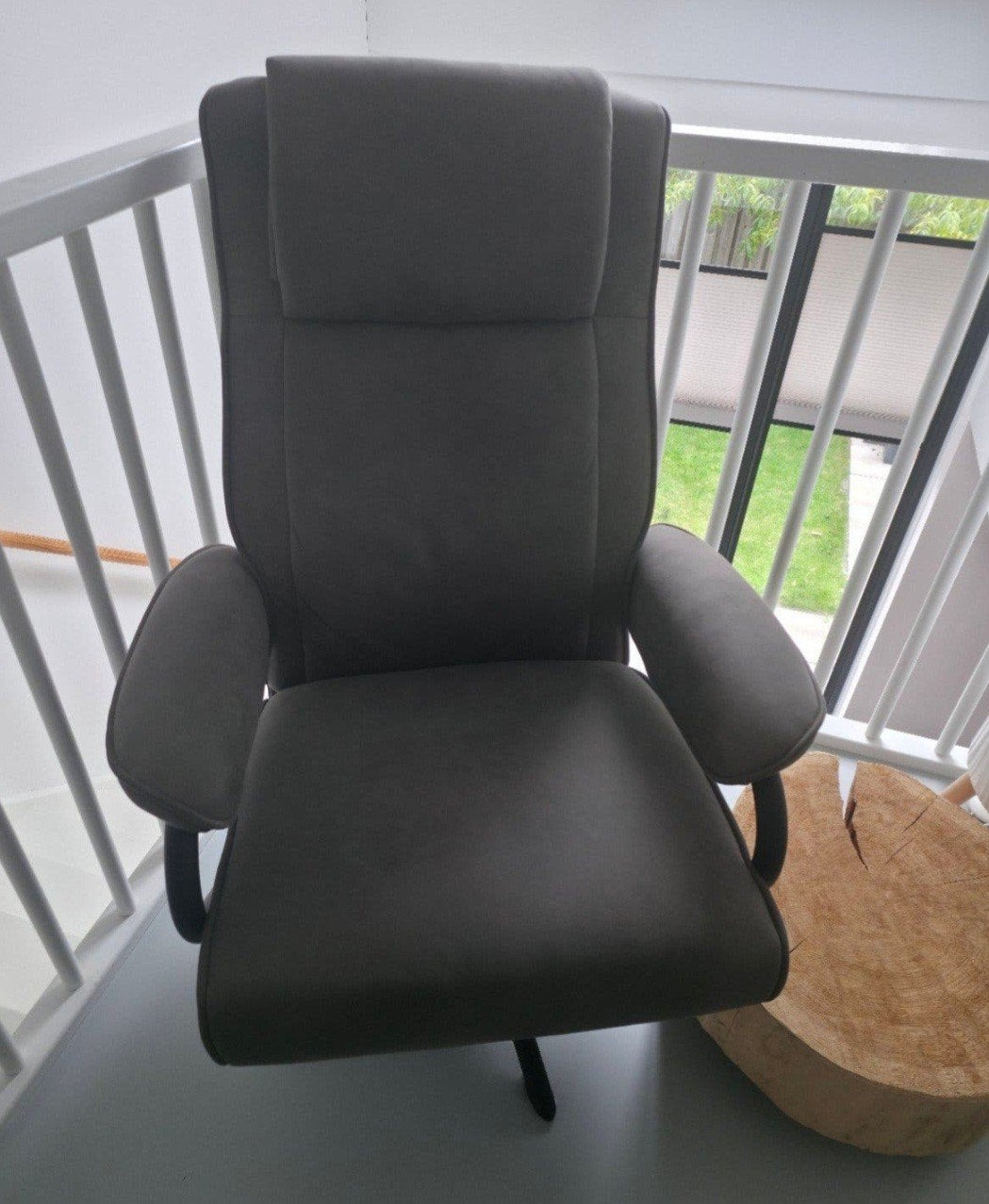 Mooie en comfortabele relaxfauteuil in donkergroene stof., Ophalen, Gebruikt, Stof, 50 tot 75 cm