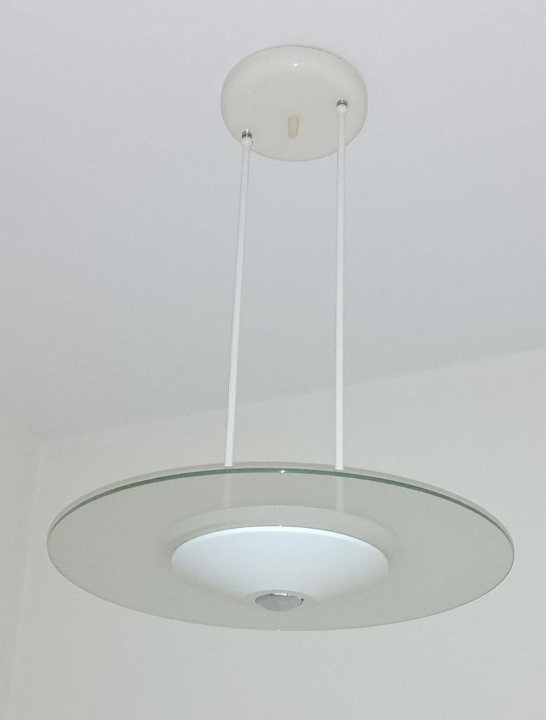 Design hanglamp jaren 80 - halogeen/LED, Ophalen, Gebruikt, Glas, Postmodernisme