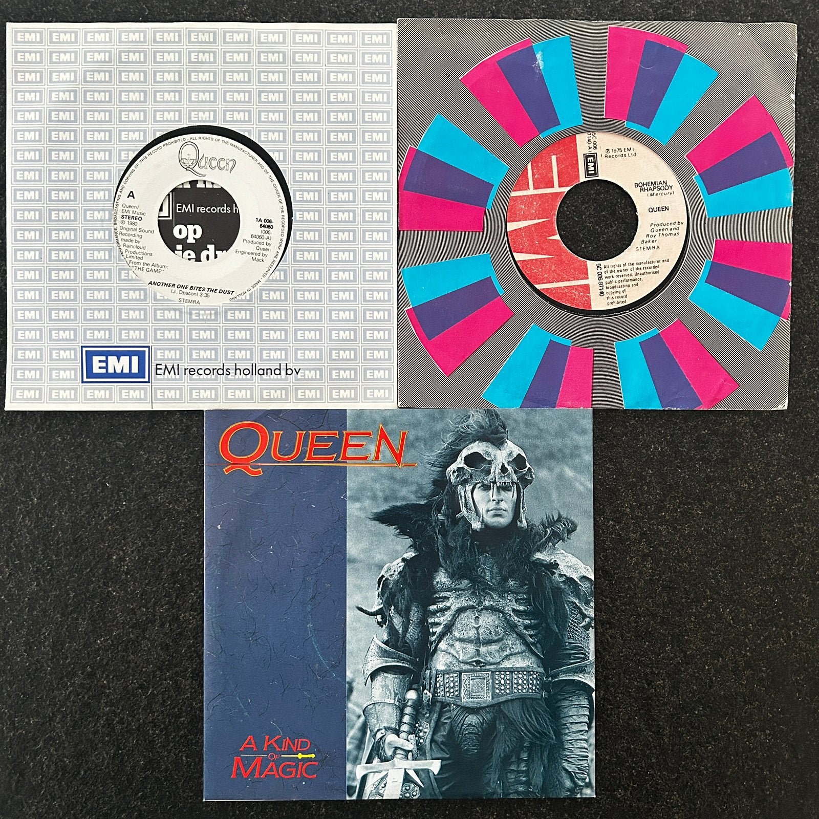 Queen - 3 Singles, 7”. Als geheel of los te koop., Ophalen of Verzenden, Gebruikt, Overige formaten, Poprock