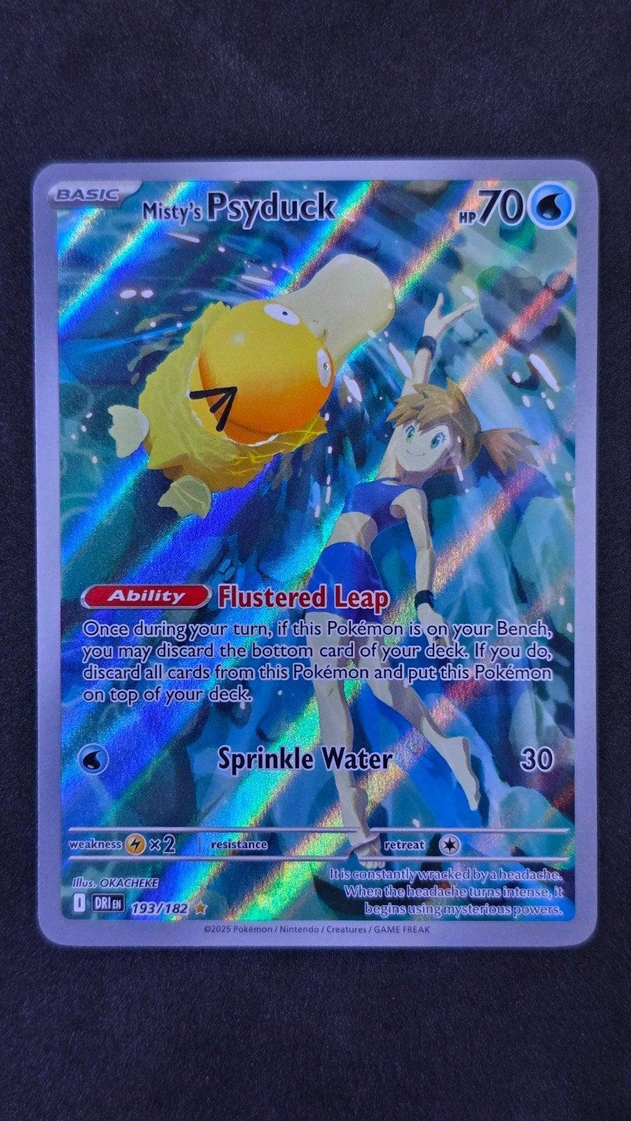 Misty's Psyduck 193/182 - Pokemon kaart, Ophalen of Verzenden, Zo goed als nieuw, Losse kaart, Foil