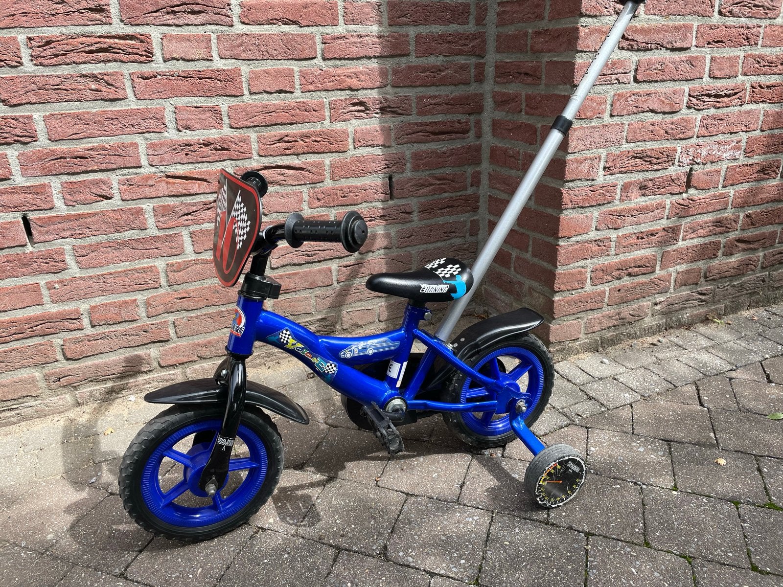 Volare kinderfiets 10 inch met zijwieltjes - Zeer nette staa, Ophalen, Zo goed als nieuw, Minder dan 16 inch, Zijwieltjes