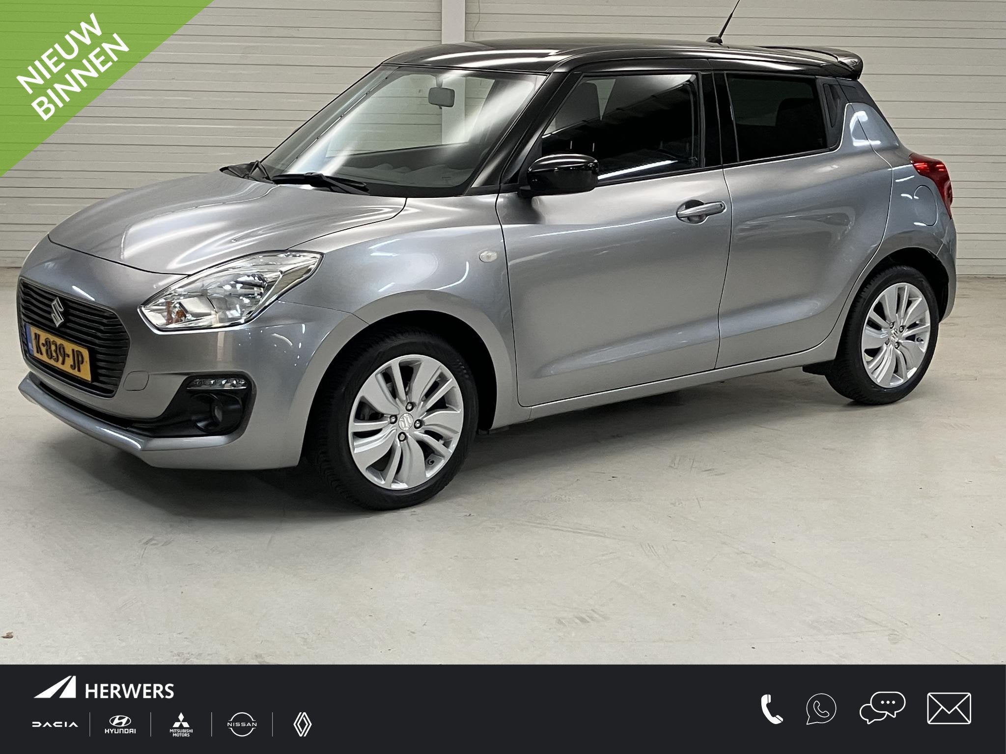 Suzuki Swift 1.2 Select Smart Hybrid / Fabrieksgarantie t/m, Auto's, Suzuki, Voorwielaandrijving, Stof, Gebruikt, 4 cilinders