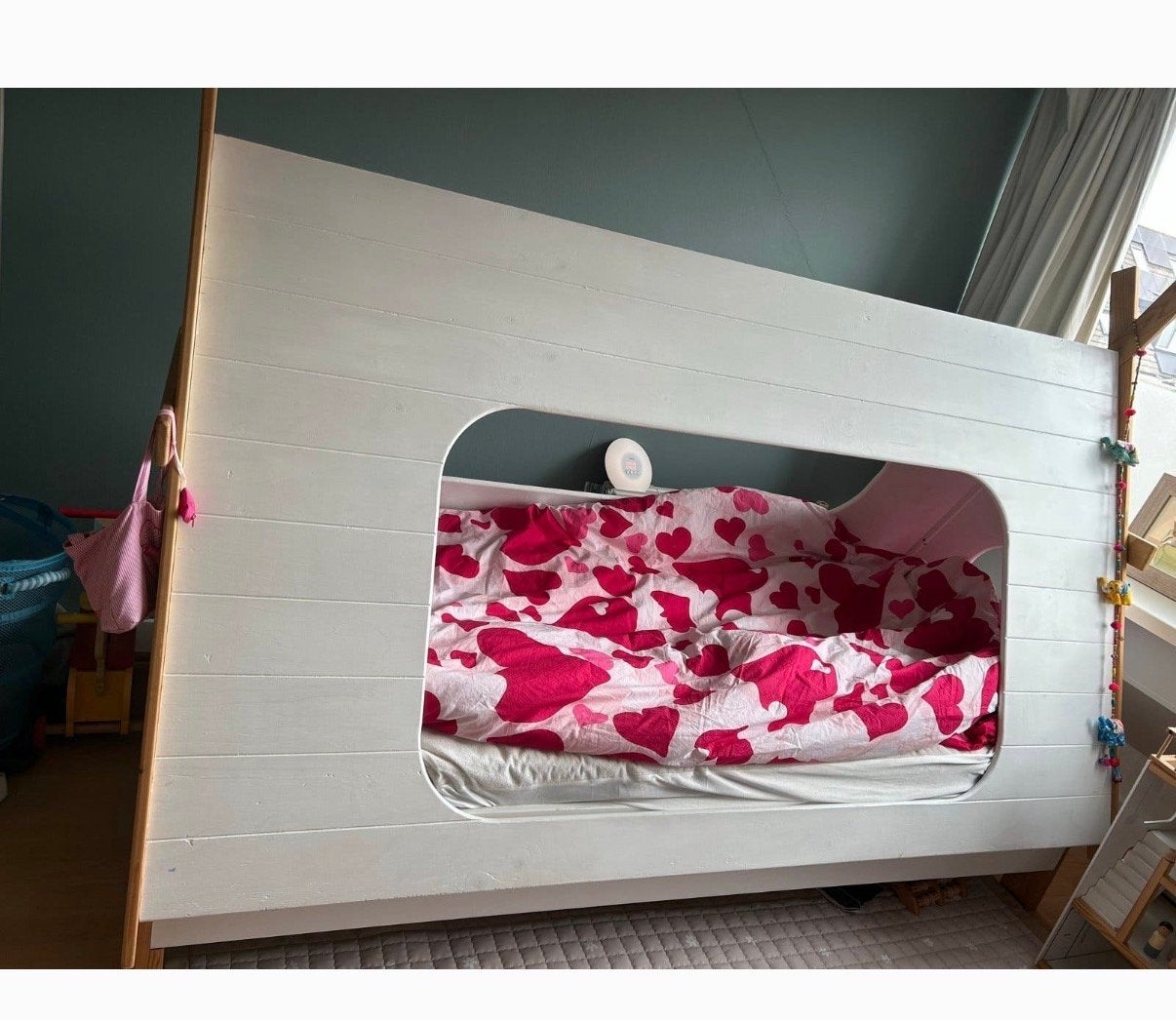 Gratis Woood Tipi Tentbed - Wit/Hout, Ophalen, Gebruikt, 90 cm, Eenpersoons