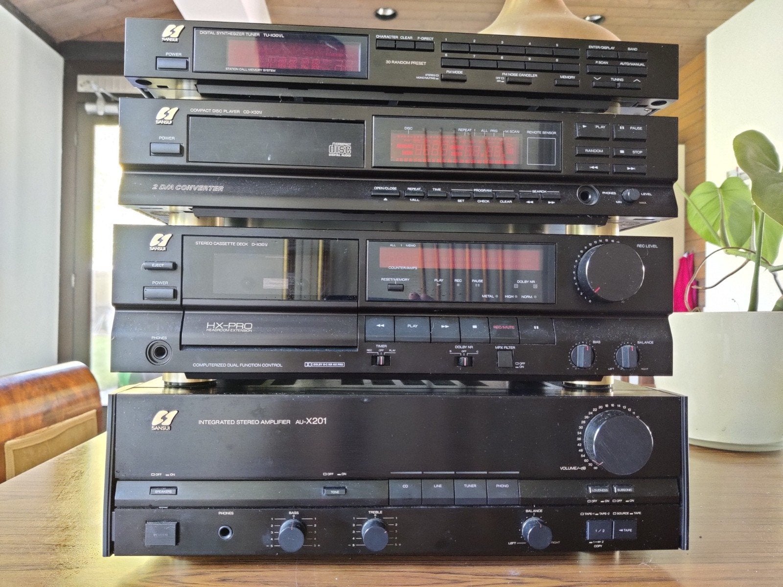 Sansui Stereo Set met Akai Speakers, Gebruikt, Cassettedeck, Losse componenten, Ophalen