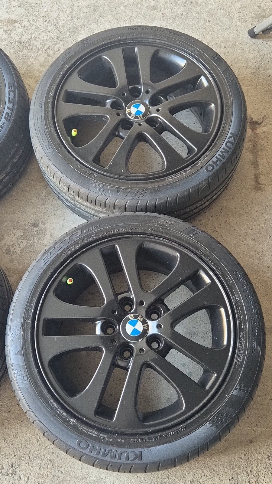 BMW Velgen met Kumho Ecsta HS51 Zomerbanden 205/50 ZR17, Ophalen, Gebruikt, Banden en Velgen, 17 inch
