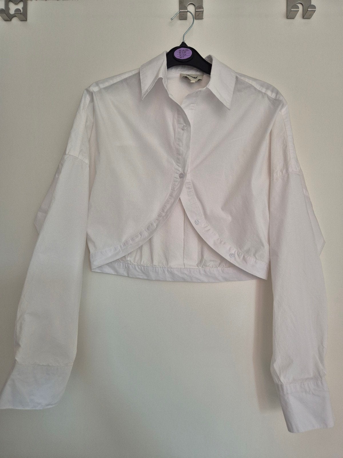 Cropped poplin blouse wit Shoeby maat xs/s, Wit, Ophalen of Verzenden, Zo goed als nieuw, Shoeby