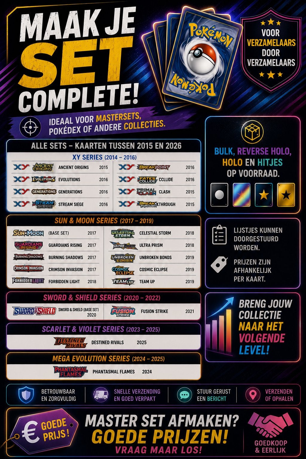 Pokemon bulk hitjes ex gx. Vmax common vstar van alles, Ophalen of Verzenden, Zo goed als nieuw, Meerdere kaarten, Foil