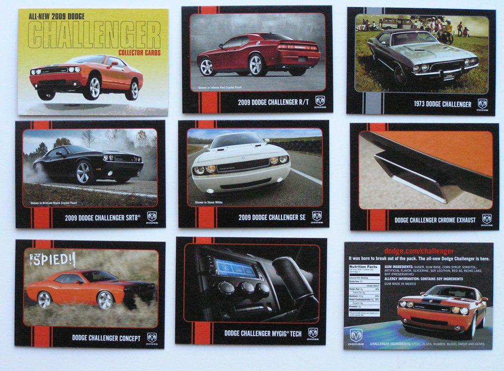 MOPAR 2009 Dodge Challenger setje met 9 verzamel kaartjes, Ophalen of Verzenden, Zo goed als nieuw
