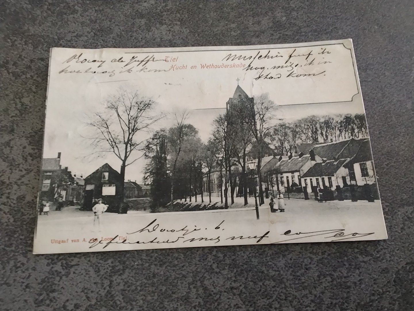 Tiel Hucht en Wethouderskade 1911, Verzenden, Voor 1920, Gelopen, Gelderland