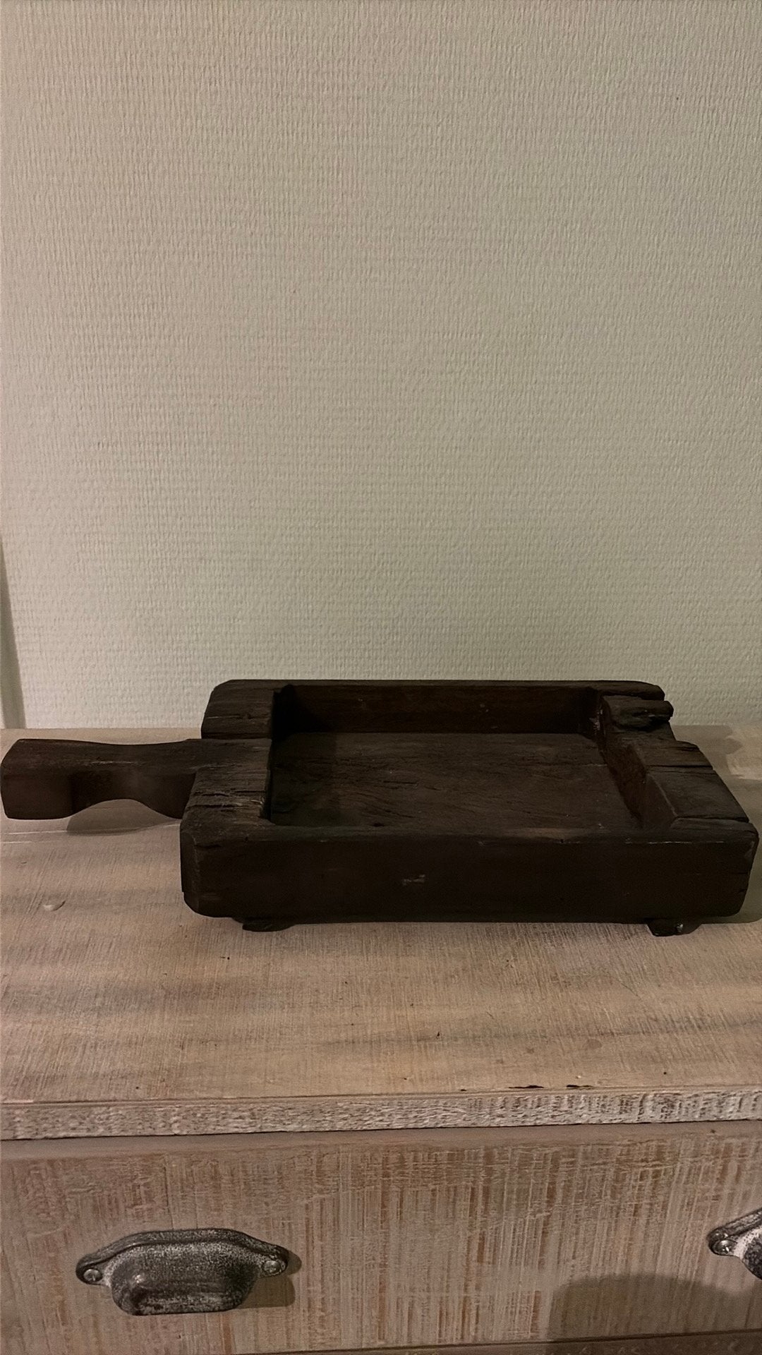 Sober dienblad (decoratie), Ophalen, Zo goed als nieuw, Rond, Hout