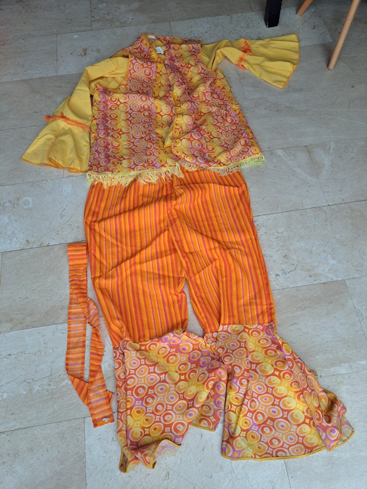 verkleedkleren jaren 70 flower power, Kleding | Dames, Ophalen of Verzenden, Gedragen, Carnaval