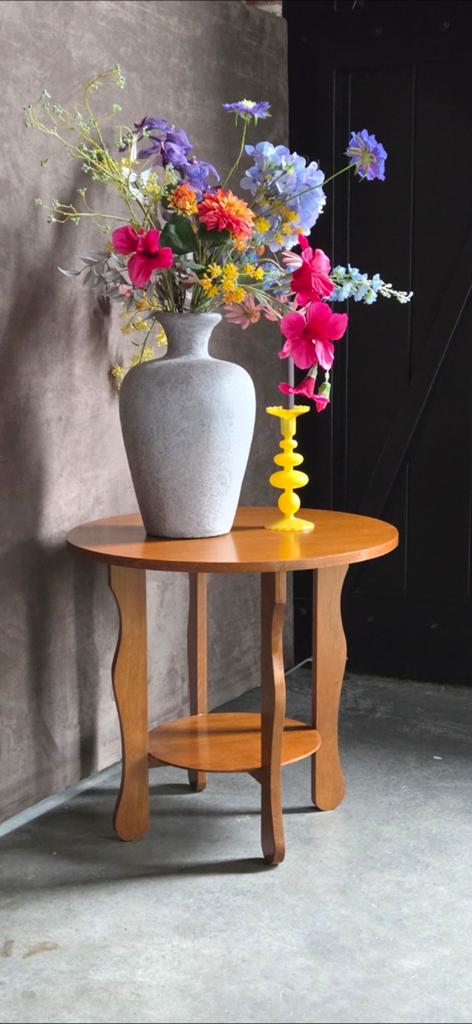 Retro vintage houten tafel salontafel bijzettafel wijntafel, Antiek en Kunst, Antiek | Meubels | Tafels, Ophalen