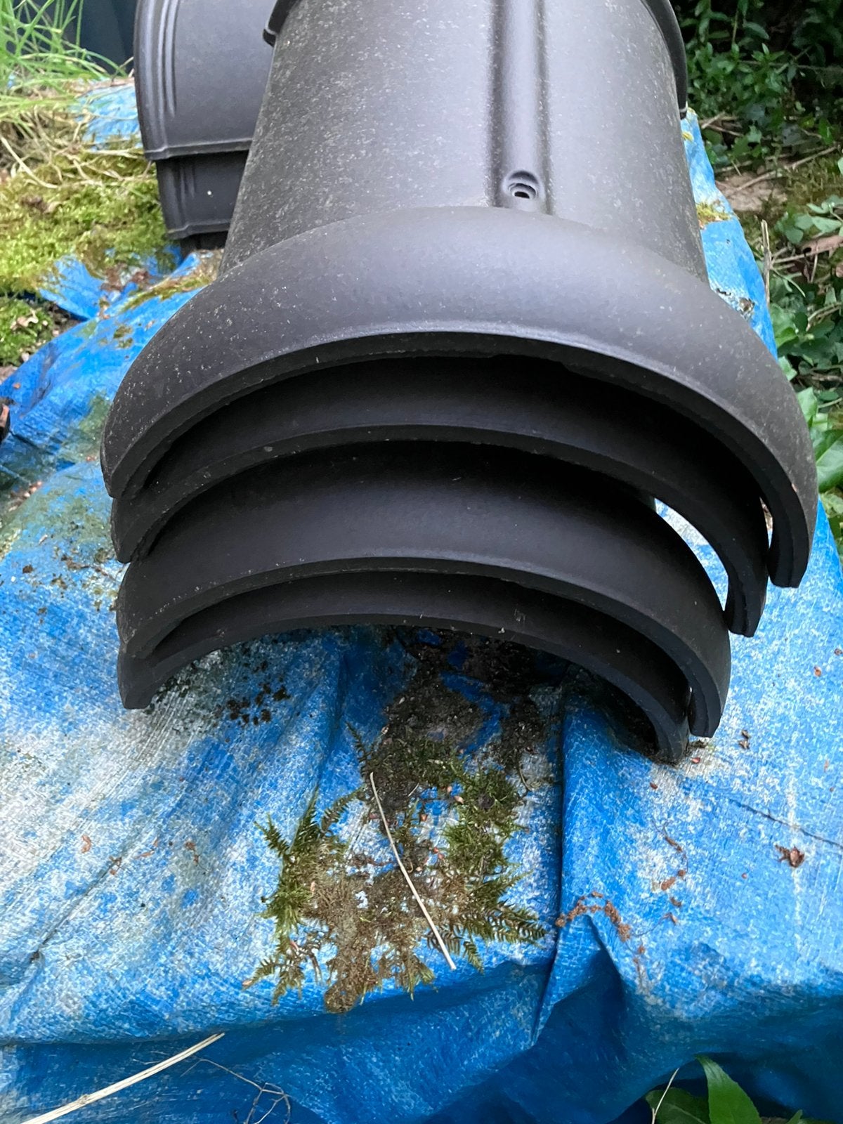 7x Nokpan Nokvorst Wienerberger Koramic, Doe-het-zelf en Verbouw, Dakpannen en Dakbedekking, Ophalen, Steen of Klei, Zwart, Zo goed als nieuw
