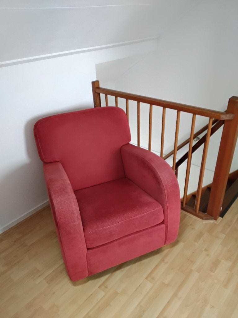 Royale comfortabele rode fauteuil, Ophalen, Gebruikt, Minder dan 75 cm, 75 tot 100 cm