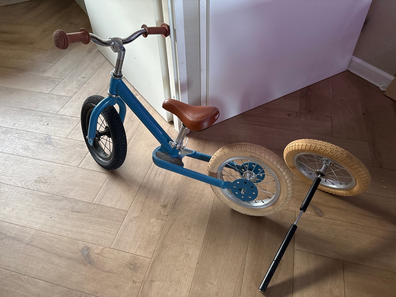 2-in-1 Loopfiets/Driewieler - Blauw, Ophalen, Zo goed als nieuw, Minder dan 16 inch