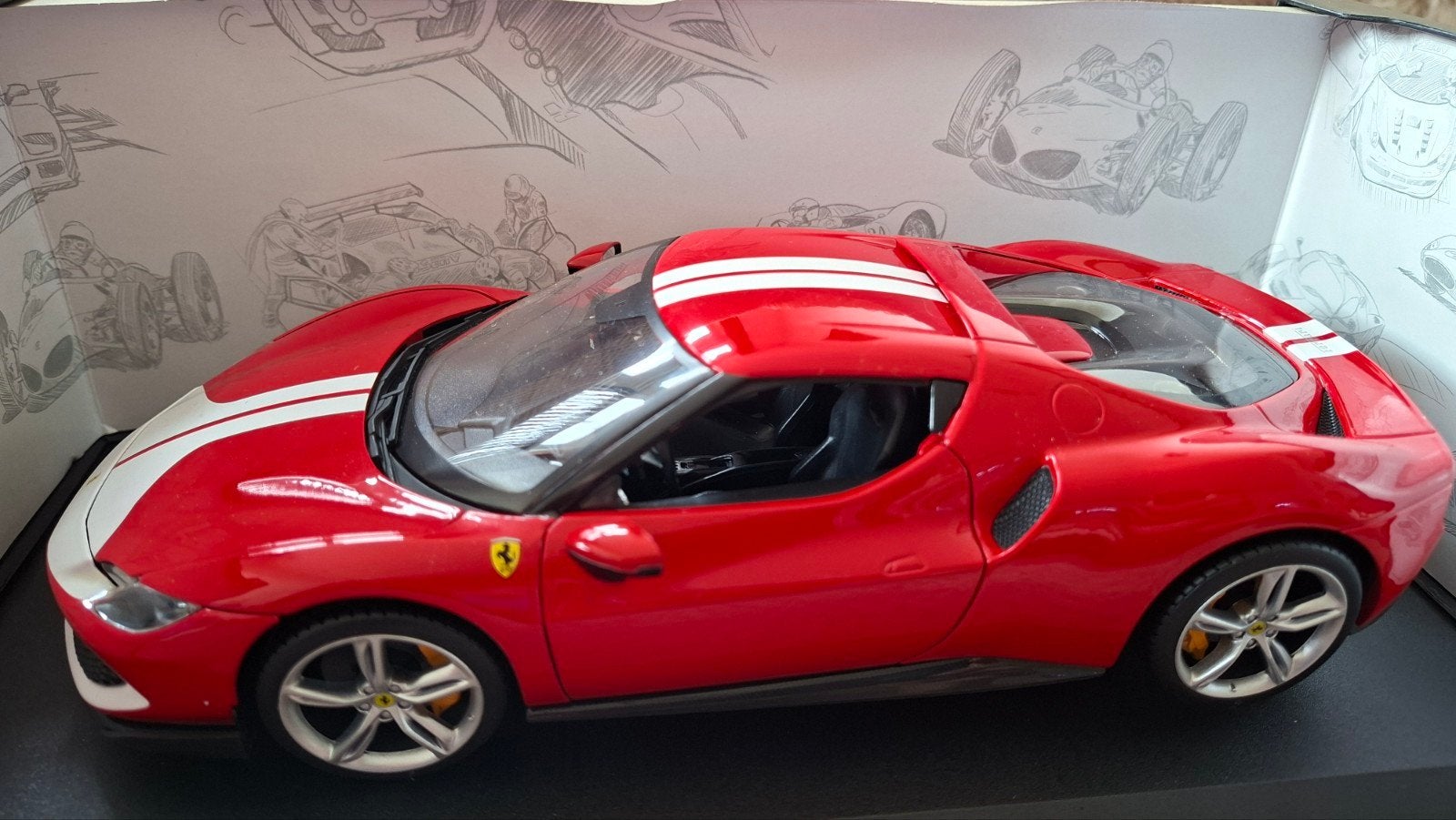 Ferrari 296 GTB Assetto Fiorano, 1:18, Bburago, nr 146, Ophalen of Verzenden, Zo goed als nieuw, Auto, Bburago