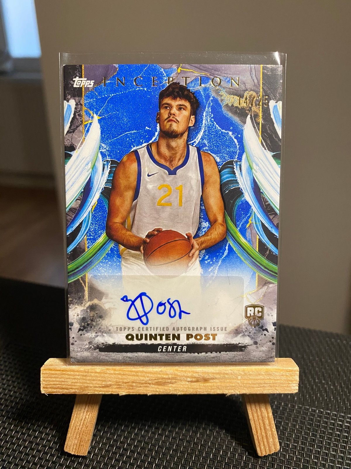 Quinten Post /25 RC Autograph Topps NBA Inception 2024-25, Hobby en Vrije tijd, Stickers en Plaatjes, Ophalen of Verzenden, Zo goed als nieuw