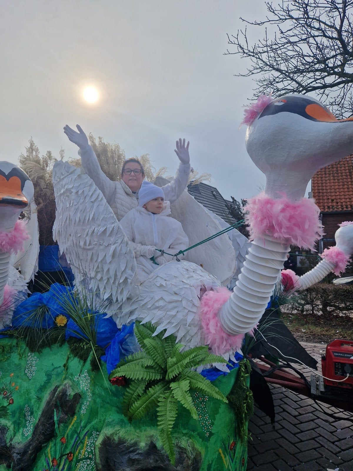 zwanen  carnavalswagen, Ophalen of Verzenden, Gebruikt, Carnaval