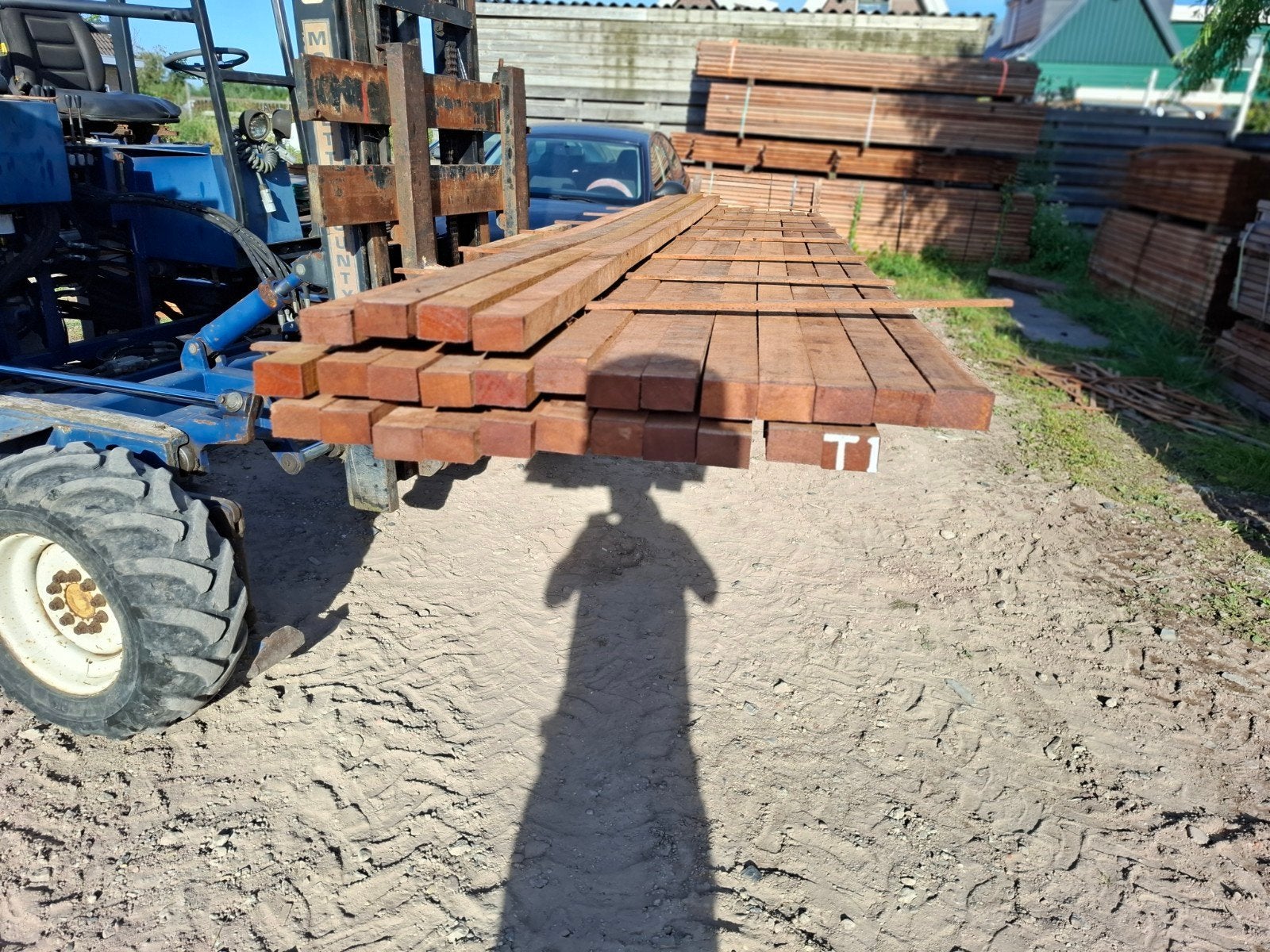 hardhout palen balken 6x4x370 cm 28 st bezorgen mogelijk, Ophalen, Nieuw, Hardhout, 250 cm of meer
