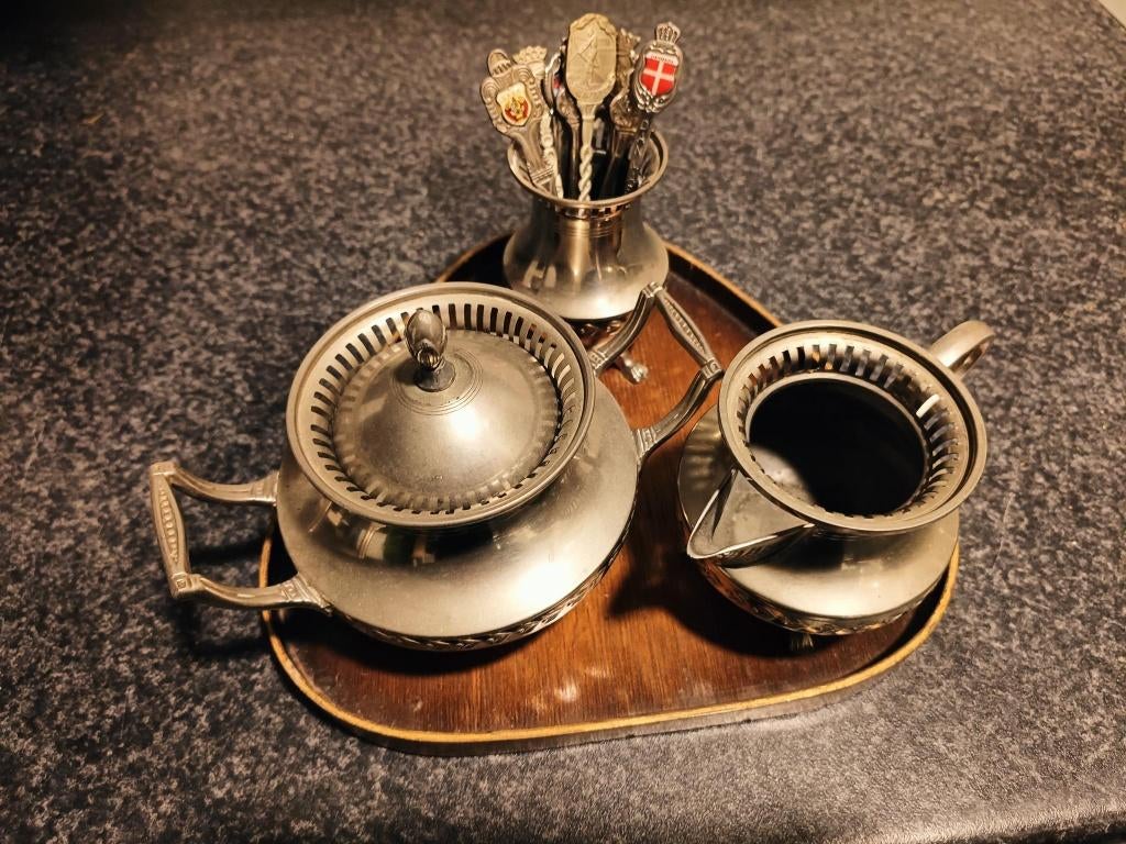 Vintage Kurz & co koffie setje (+ diverse lepeltjes), Ophalen of Verzenden