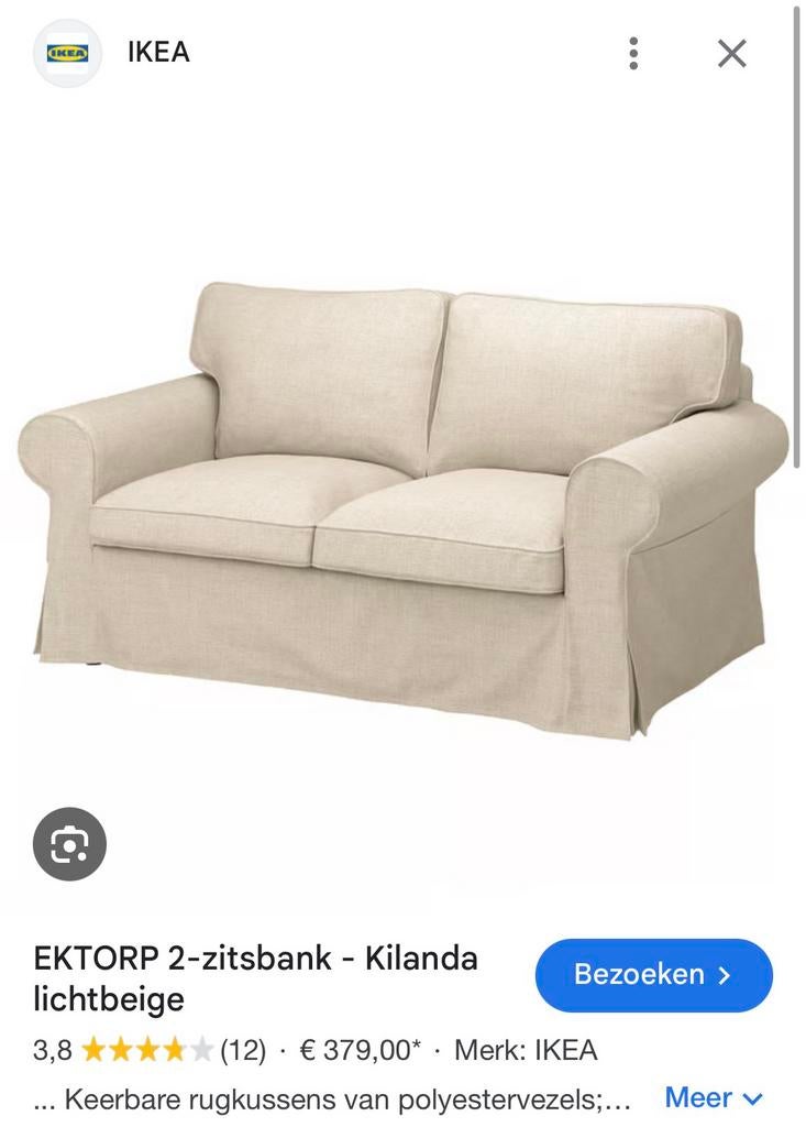 Ikea 2 zits bank, Ophalen of Verzenden