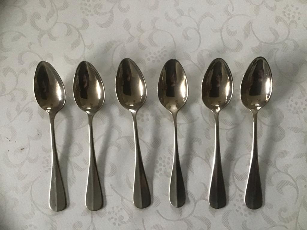 6 advocaat of likeurlepeltjes, Antiek en Kunst, Antiek | Bestek, Ophalen of Verzenden